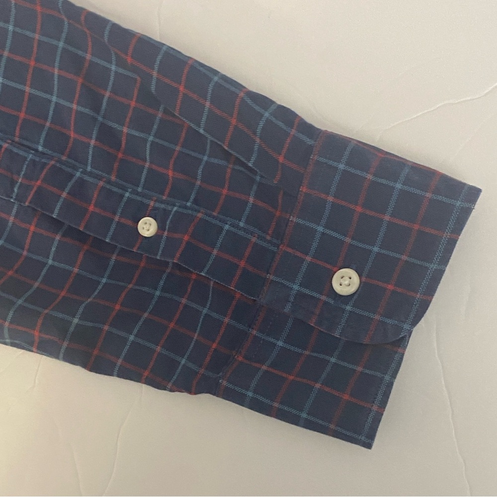 J. Crew Men's Oxford Red and Blue Plaid Shirt $128 - Picture 6 of 13